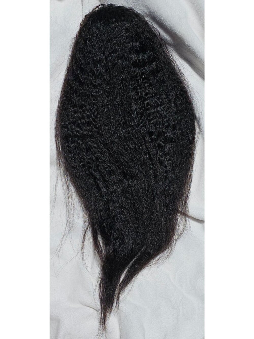 OQ Kinky Yaki Straight Ponytail Drawstring Extension 100% Human Hair 20" Long